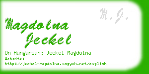 magdolna jeckel business card